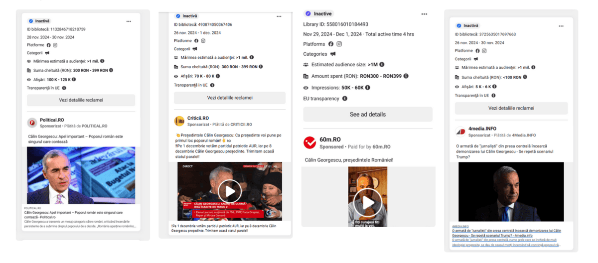 Ukázka z placených postů | Zdroj: Context.ro