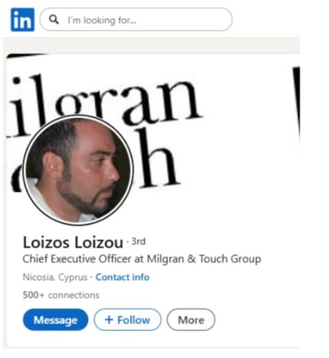 Loizos Loizou | Foto: snímek obrazovky LinkedIn.cz | Zdroj: investigace.cz