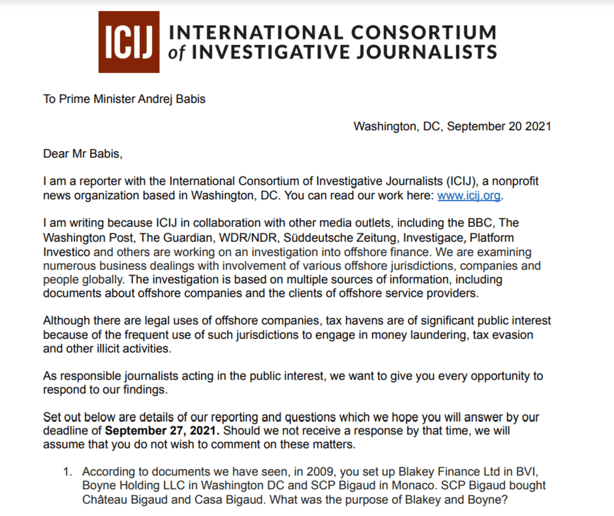 andrej babiš pandora papers