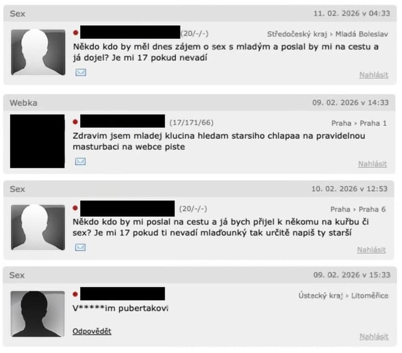 Ukázky inzerátů na Nakluky.cz | Foto: Snímek obrazovky webu Nakluky.cz | Zdroj: investigace.cz