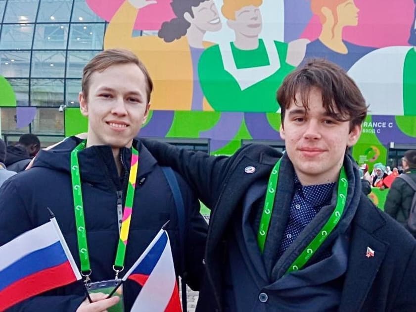 Jakub Zieba a Richard Štěpán na Světovém festivalu mládeže v Soči Zdroj: Jakub Zieba, Facebook