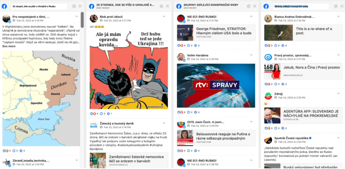 Jak vypadá rusko-ukrajinský konflikt na Facebooku