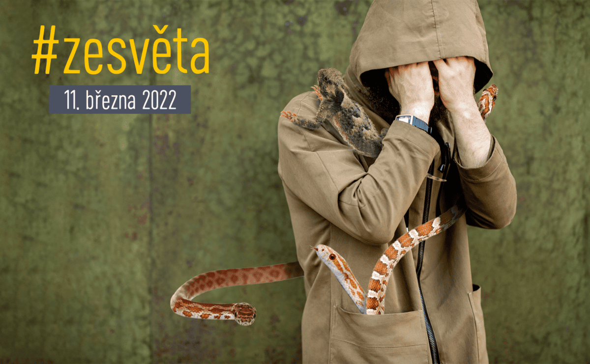 #zesvěta: Muž s kapsami a kalhotami plnými plazů